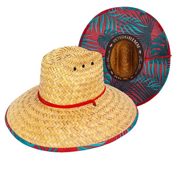 Peter Grim Ombre Palmas Straw Lifeguard Hat