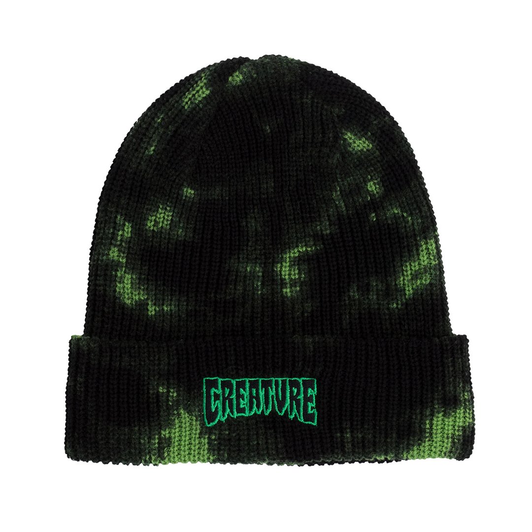 Creature Logo Outline Long Shoreman Beanie - Black Void - Vault Board Shop Creature