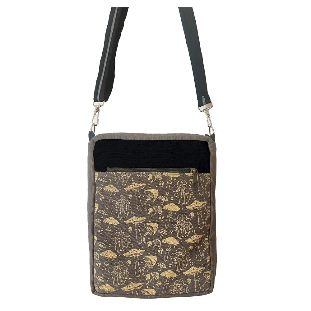 Crossbody Mushroom Bag - Grey - Vault Board Shop Vault