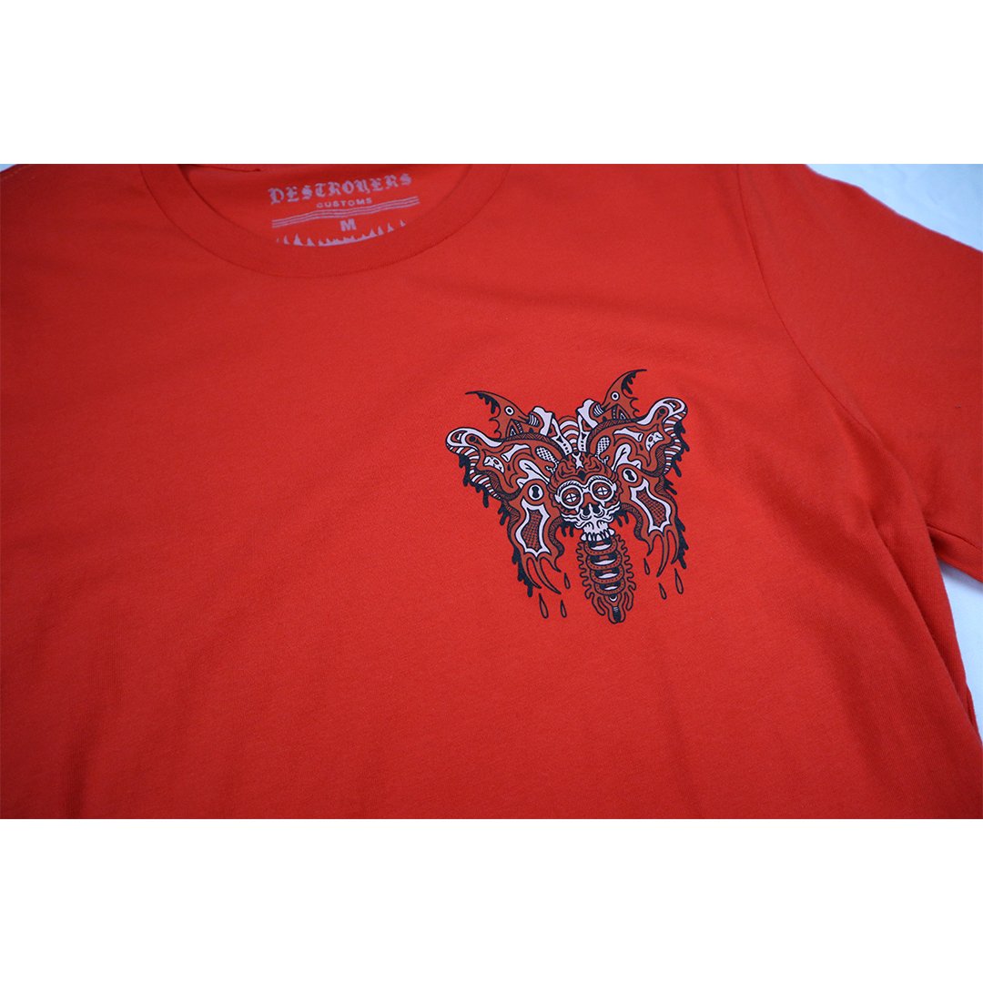 Destroyers Customs Butterfly Tee - Red - Vault Board Shop Destroyers Customs