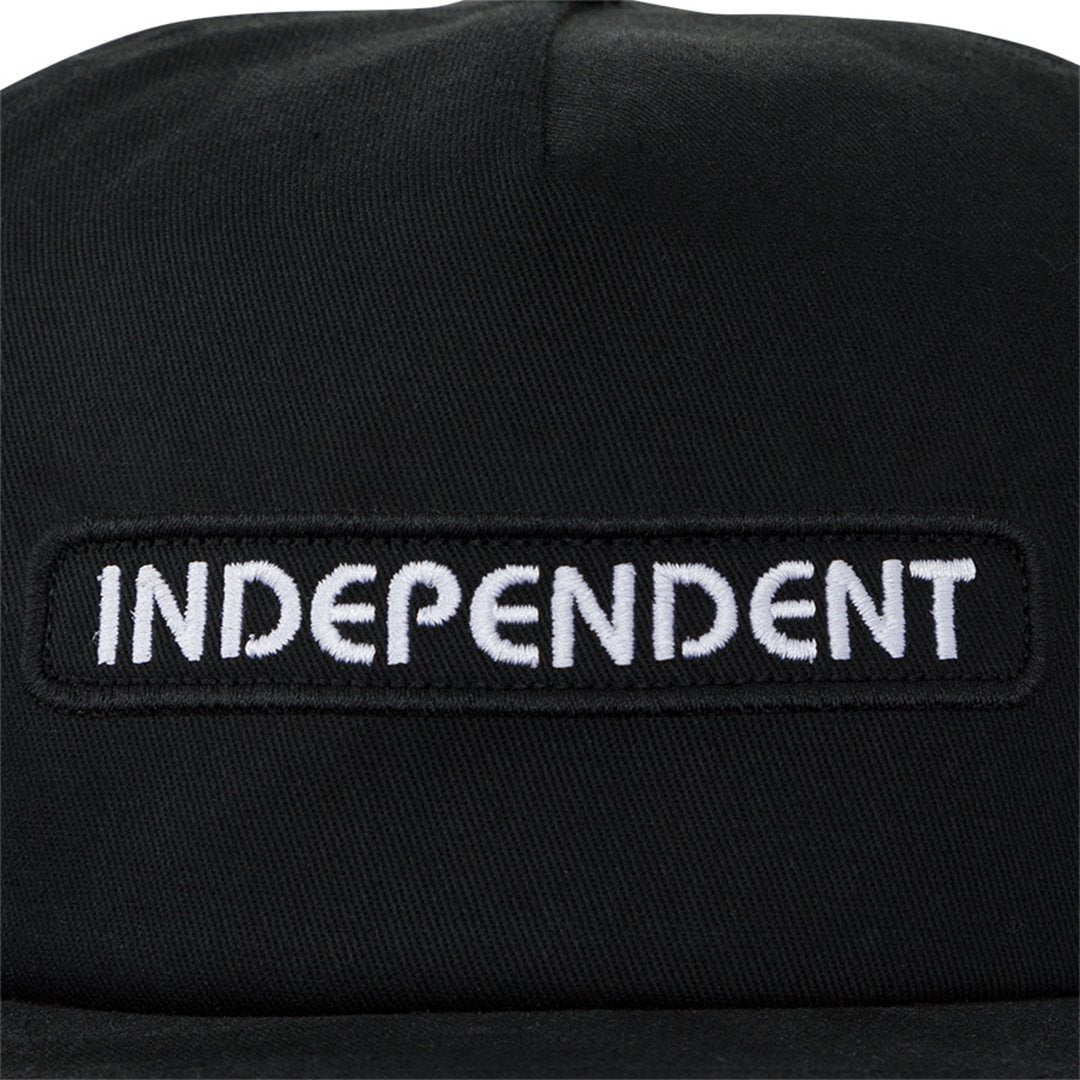 Independent B/C Groundwork Snapback Hat - Black - Vault Board Shop Independent