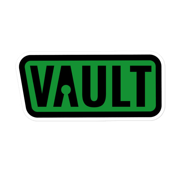 Vault Logo Sticker Green - 3", 4", 5.5"