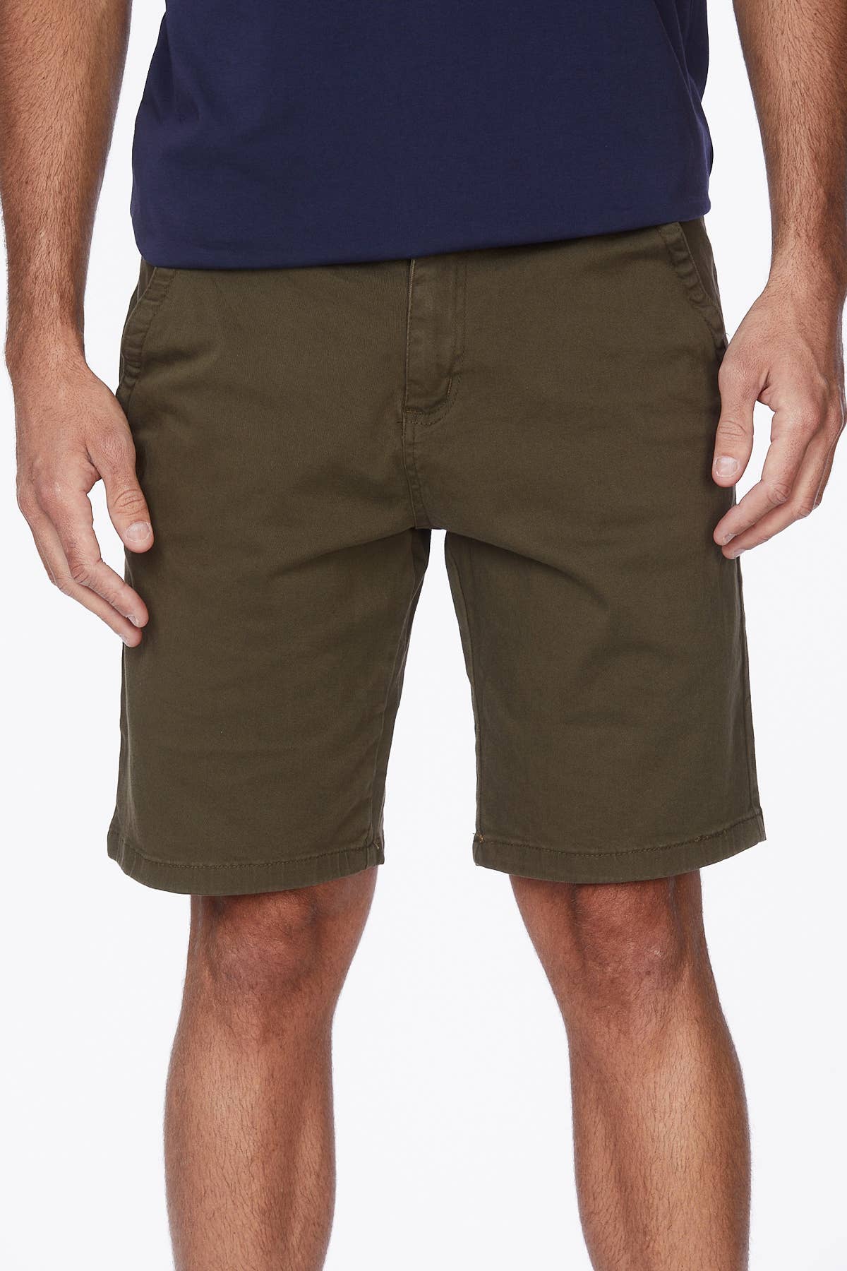 Men's Twill Summer Stretch 4 Pocket Chino Shorts - Olive - Vault Board Shop Hawk's Bay