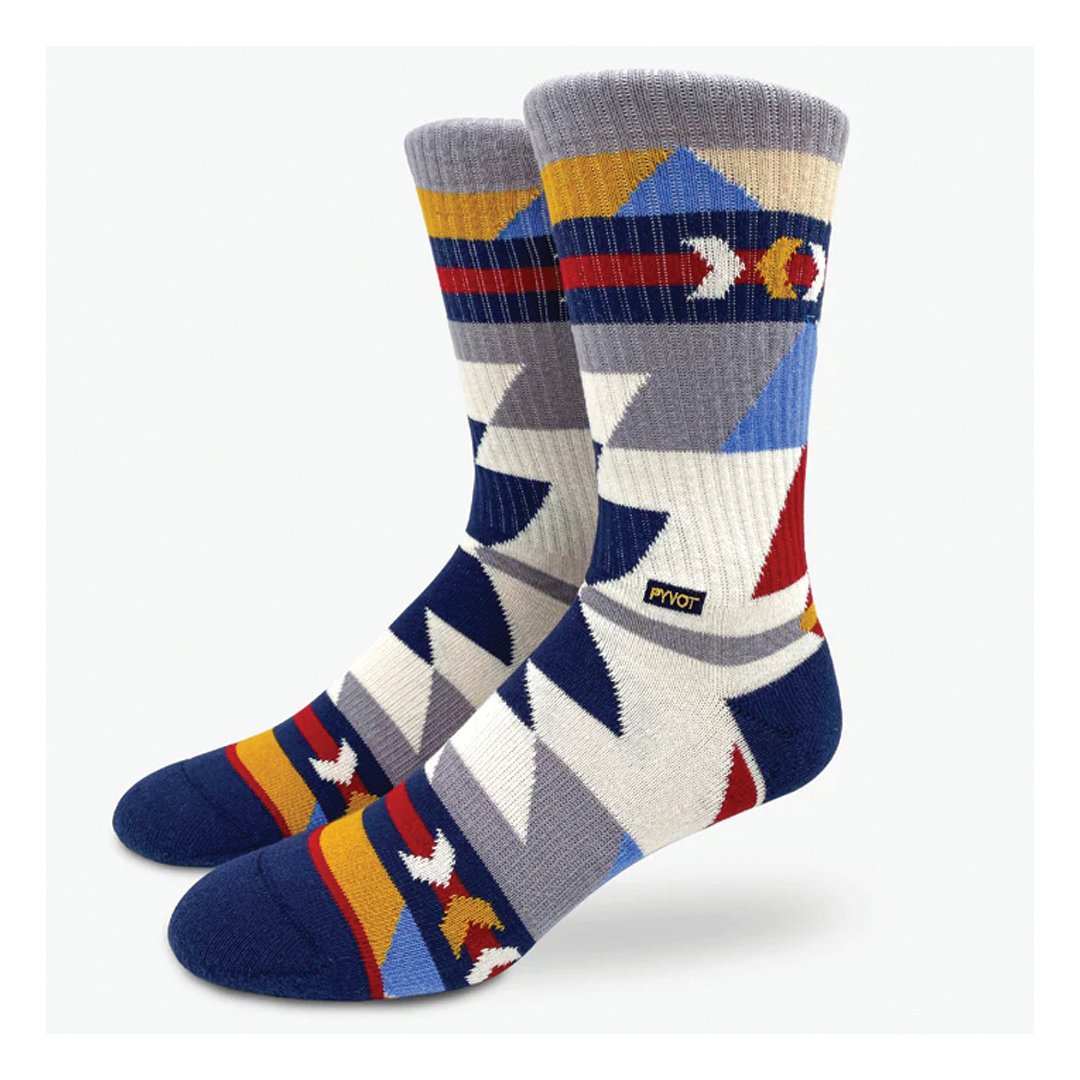 Pyvot Arrow Socks - White/ Multi - Vault Board Shop Pyvot