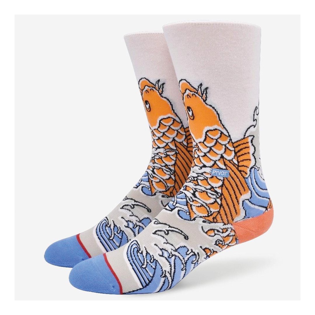 Pyvot Goodluck Socks - White/ Multi - Vault Board Shop Pyvot