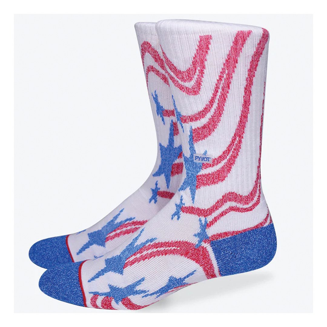 Pyvot Stars and Stripes Socks - Red/ White/ Blue - Vault Board Shop Pyvot