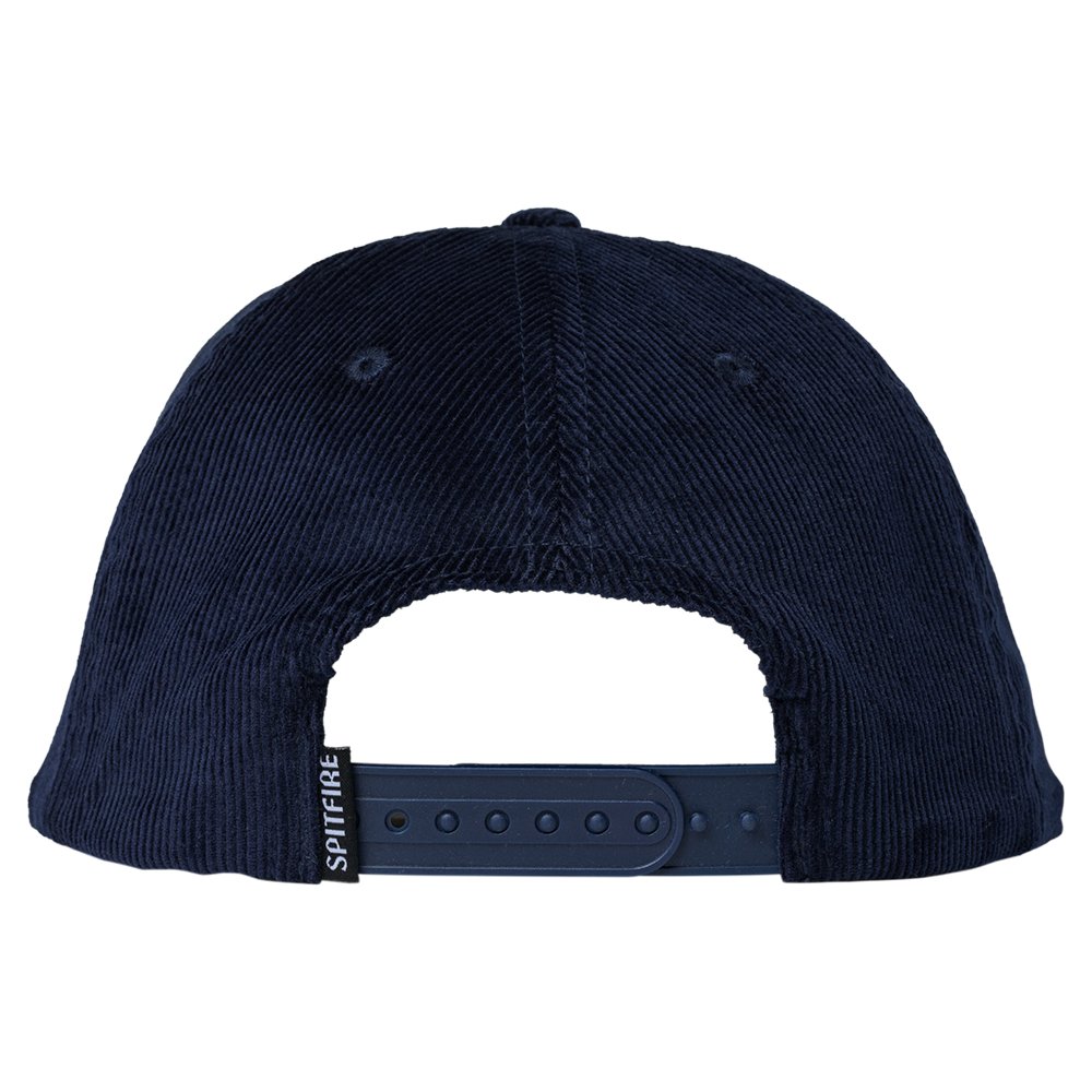 Spitfire Classic '87 Swirl Corduroy Snapback Hat - Navy/ Black - Vault Board Shop Spitfire