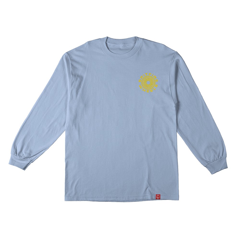 Spitfire Classic '87 Swirl L/S Tee - Light Blue - Vault Board Shop Spitfire