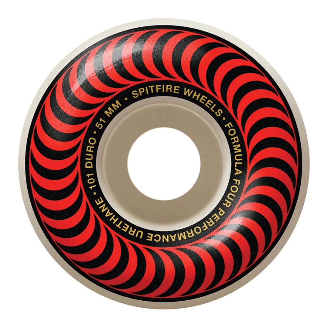 Spitfire Formula 4 Classics Red 101d - 51mm - Vault Board Shop Spitfire