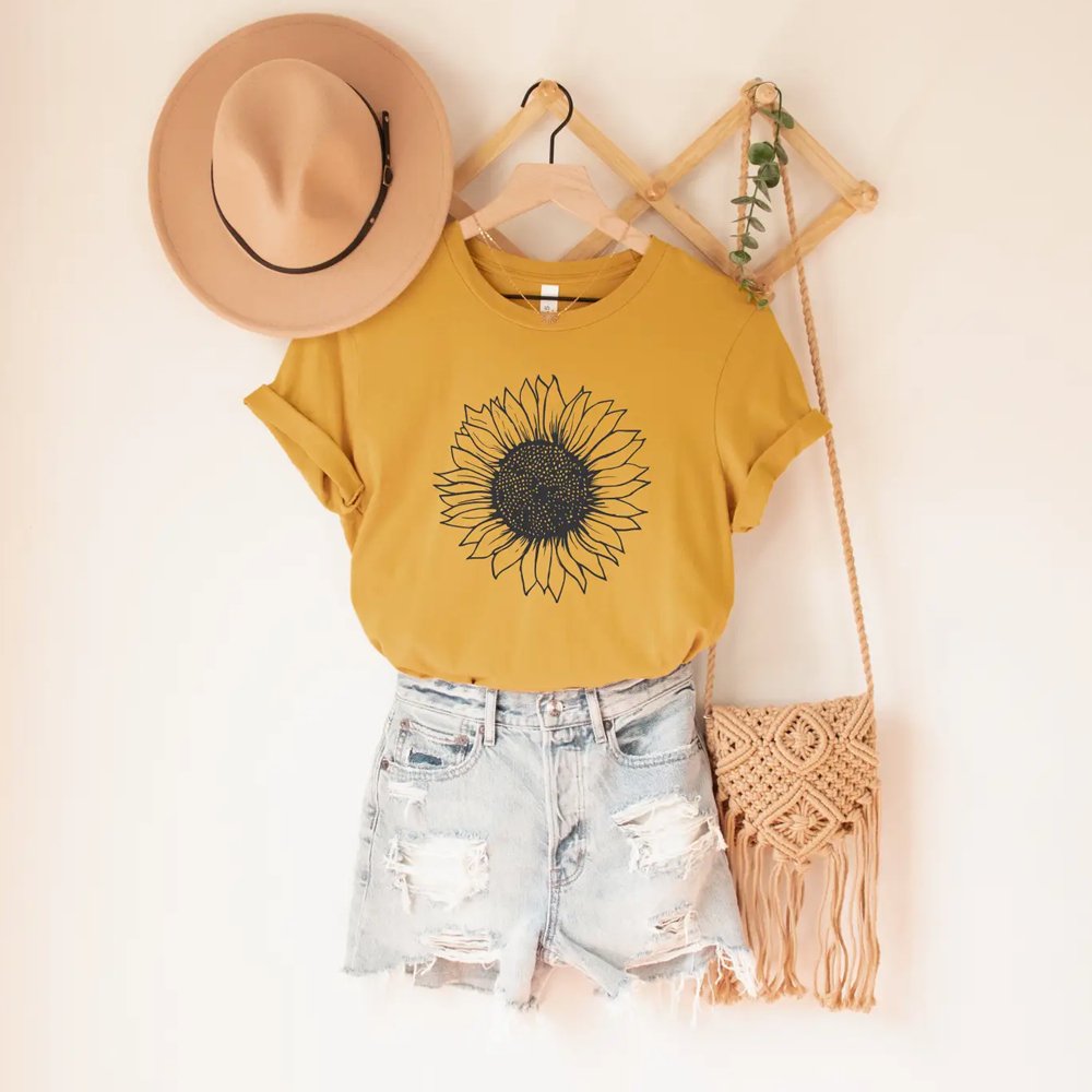 Sunflower Women's Tee - Mustard - Vault Board Shop Vault Board Shop