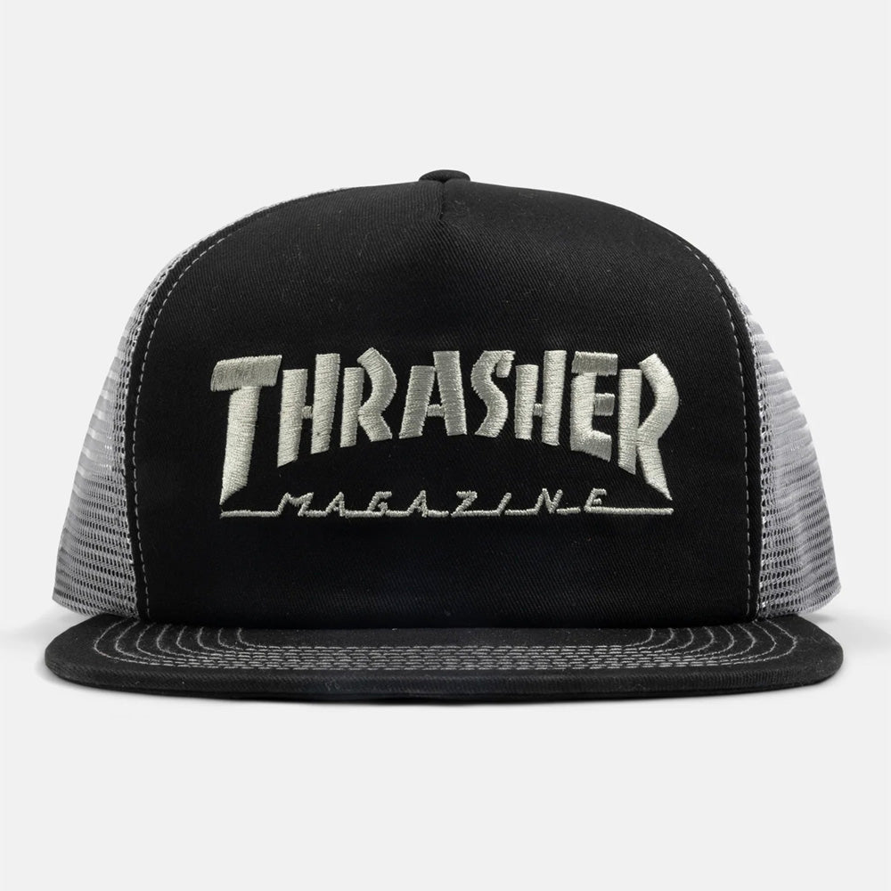 Thrasher Mag Logo Trucker Hat - Black/ Grey