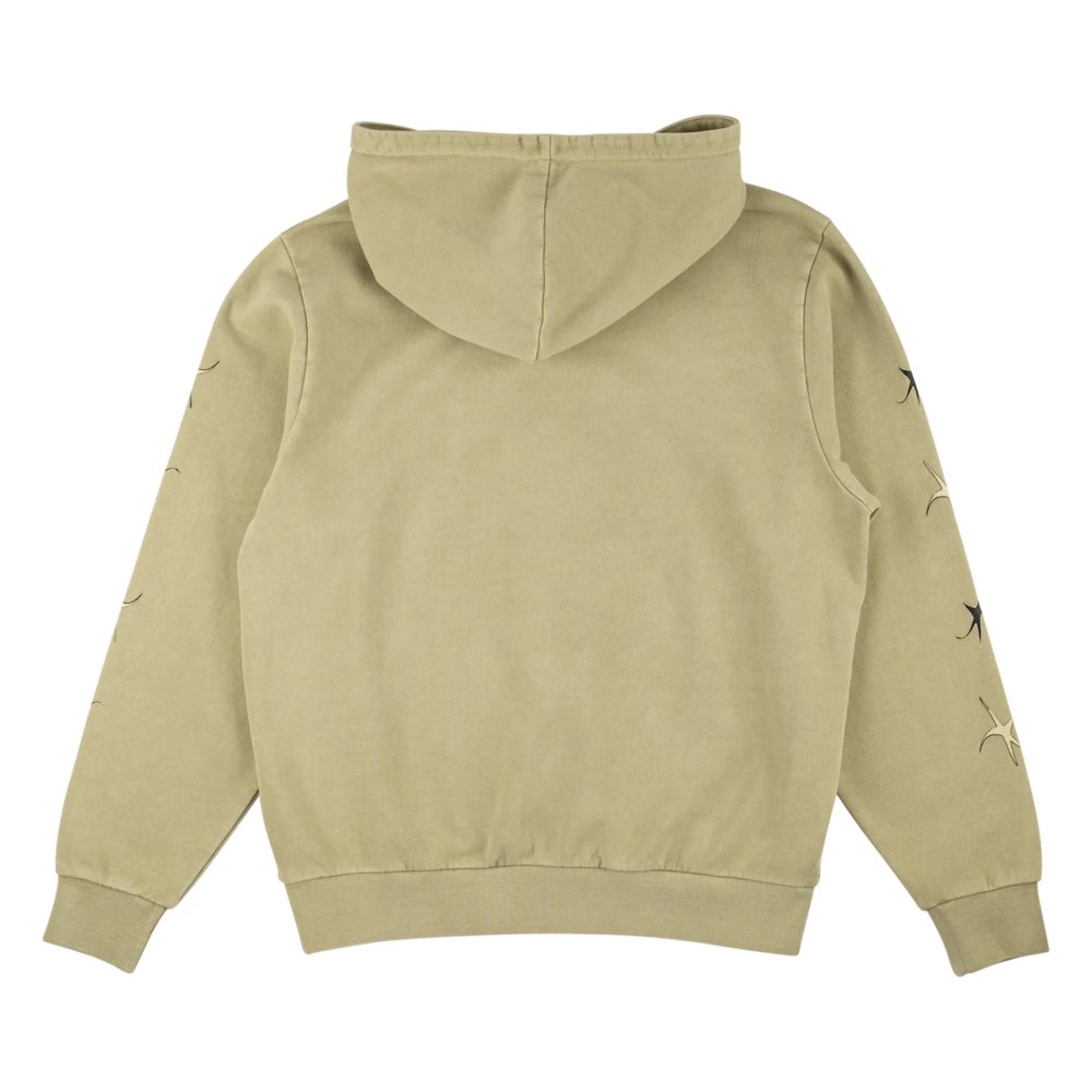 Welcome Halo Pigment - Dyed Hoodie - Moss - Vault Board Shop Welcome