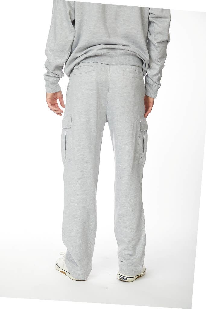Men's Cargo Fleece Jogger Sweatpants - Grey