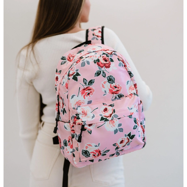 Rosalie Floral Print Backpack - Pink