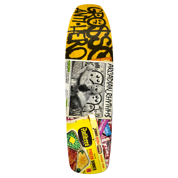 Antihero Grosso's 'Pigeon Vision' skateboard deck with multi-colored art by Christian Cooper, 9.25 inches wide