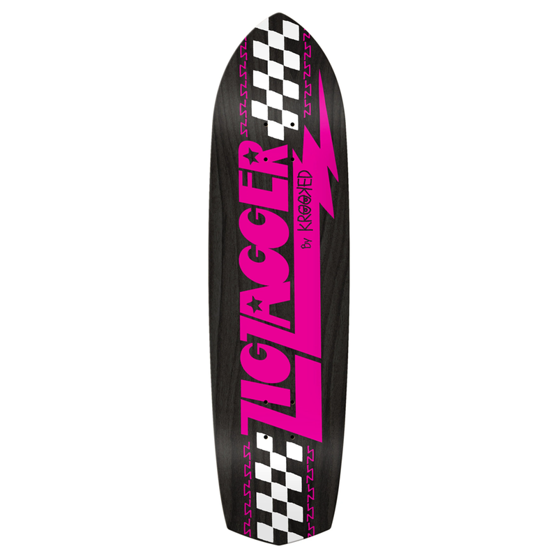 Krooked Zip Zagger Black/Pink Deck - 8.62"