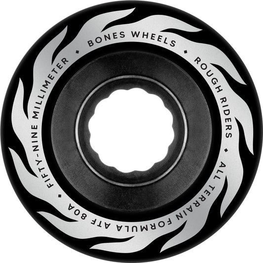 Bones ATF Rough Rider Eternal Flame Wheels Black 80A - 59mm