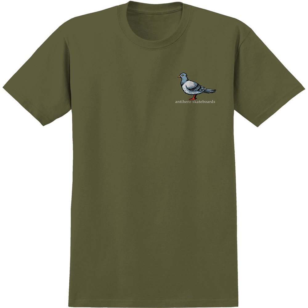 Antihero Lil Pigeon Tee - Military Green - Vault Board Shop Antihero