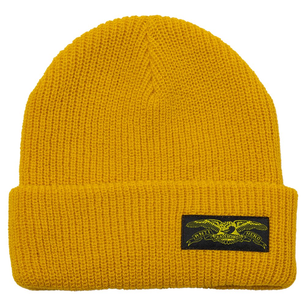 Antihero Stock Eagle Label Beanie - Gold - Vault Board Shop Antihero