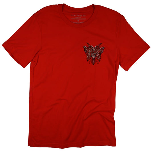 Destroyers Customs Butterfly Tee - Red - Vault Board Shop Destroyers Customs