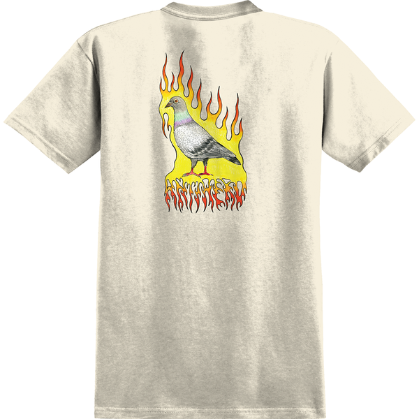 Antihero Flaming Pigeon Tee - Natural/ Multi