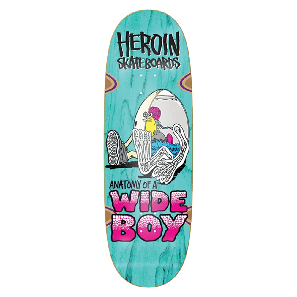 Heroin Anatomy of a Wide Boy Symmetrical Egg Deck - 10.4" - Vault Board Shop Heroin Skateboards