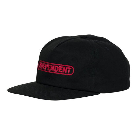 Independent Baseplate Snapback Hat - Black - Vault Board Shop Independent