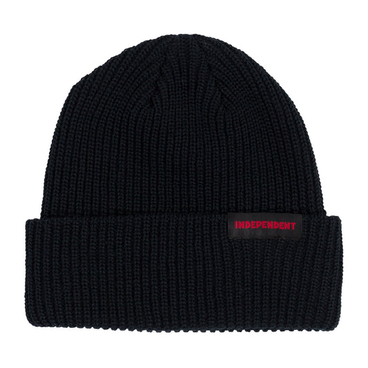 Independent Beacon Long Shoreman Beanie - Black - Vault Board Shop Independent