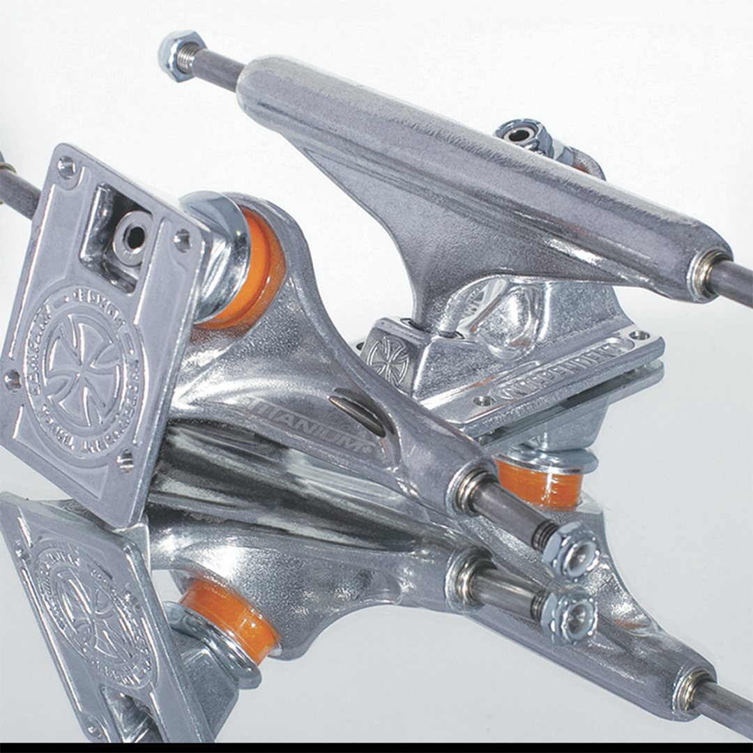 Independent Forged Titanium Trucks - Polished - Vault Board Shop Independent