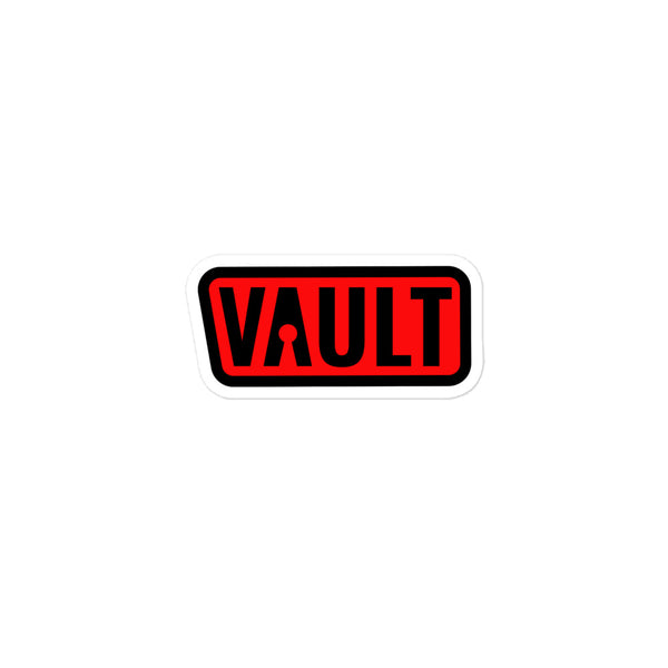 Vault Logo Sticker Red - 3", 4", 5.5"