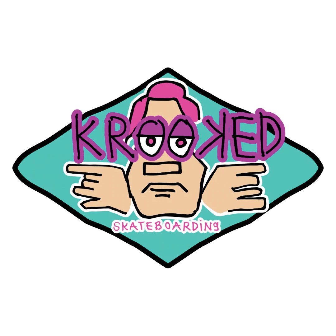 Krooked Arketype Sticker - 6.5" - Vault Board Shop Krooked