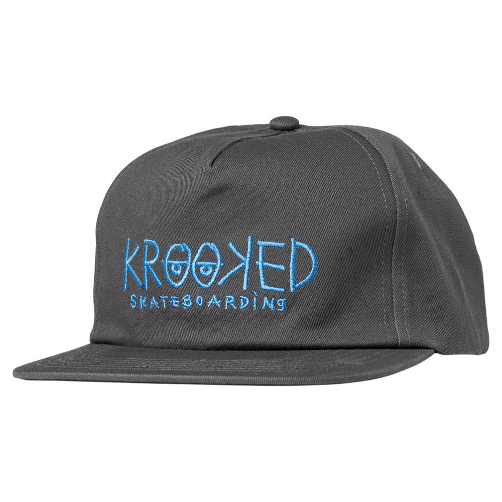 Krooked Eyes Snapback Hat - Silver - Vault Board Shop Krooked