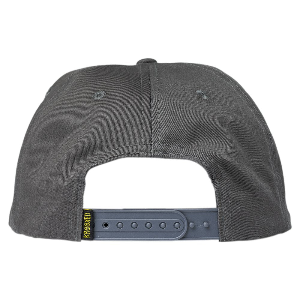 Krooked Eyes Snapback Hat - Silver - Vault Board Shop Krooked