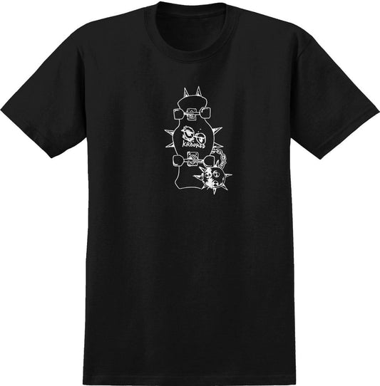 Krooked Mace Tee - Black - Vault Board Shop Krooked