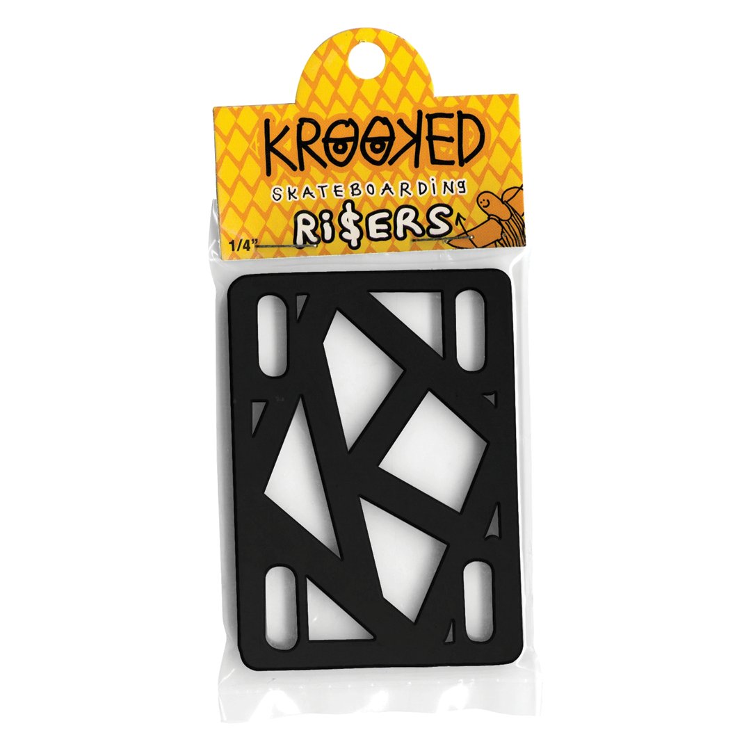 Krooked Risers Black - 1/4" - Vault Board Shop Krooked