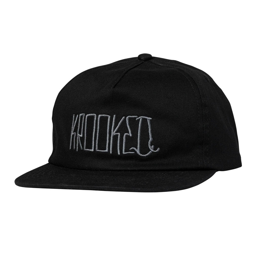 Krooked Side Eyes Snapback - Black - Vault Board Shop Krooked