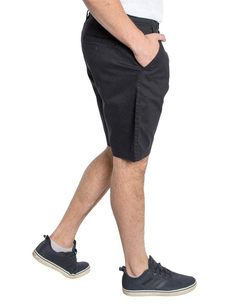 Men's Twill Summer Stretch 4 Pocket Chino Shorts - Black - Vault Board Shop Hawk's Bay