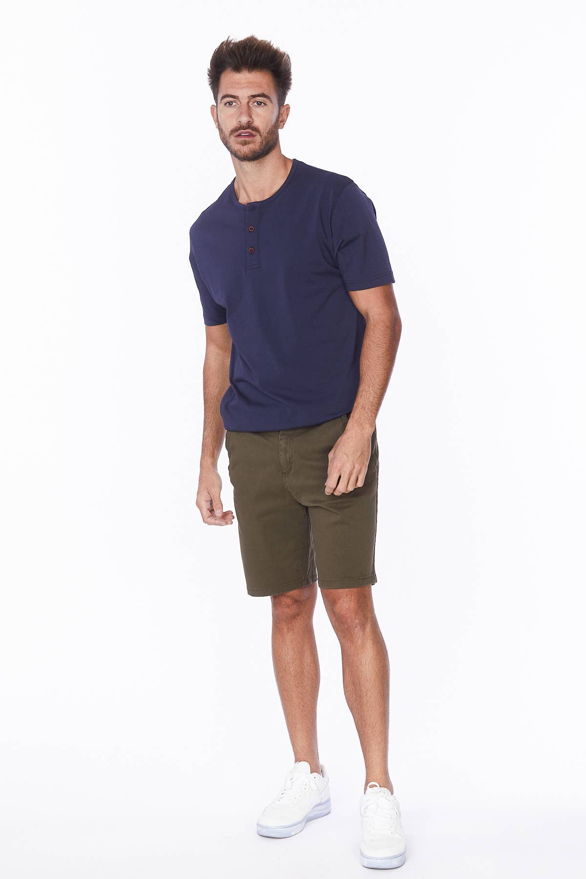 Men's Twill Summer Stretch 4 Pocket Chino Shorts - Olive - Vault Board Shop Hawk's Bay