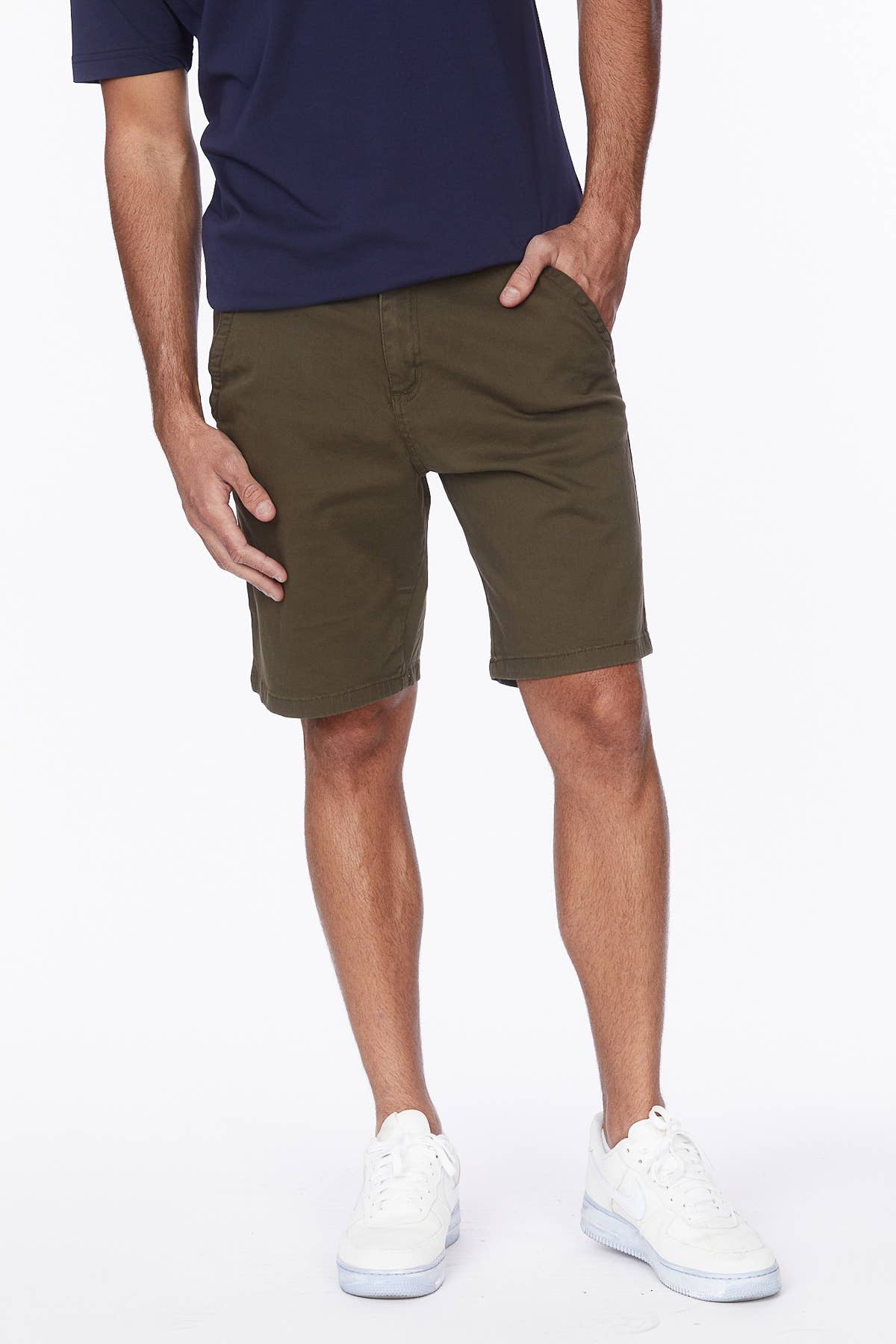 Men's Twill Summer Stretch 4 Pocket Chino Shorts - Olive - Vault Board Shop Hawk's Bay