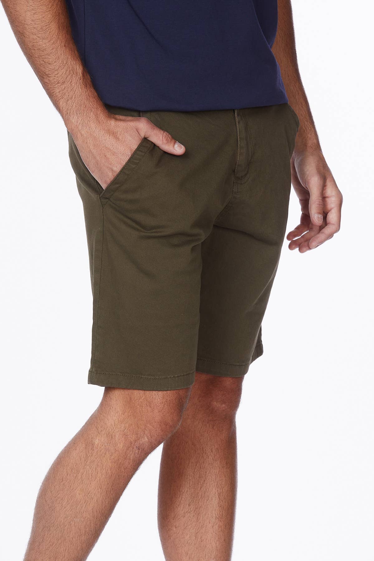 Men's Twill Summer Stretch 4 Pocket Chino Shorts - Olive - Vault Board Shop Hawk's Bay