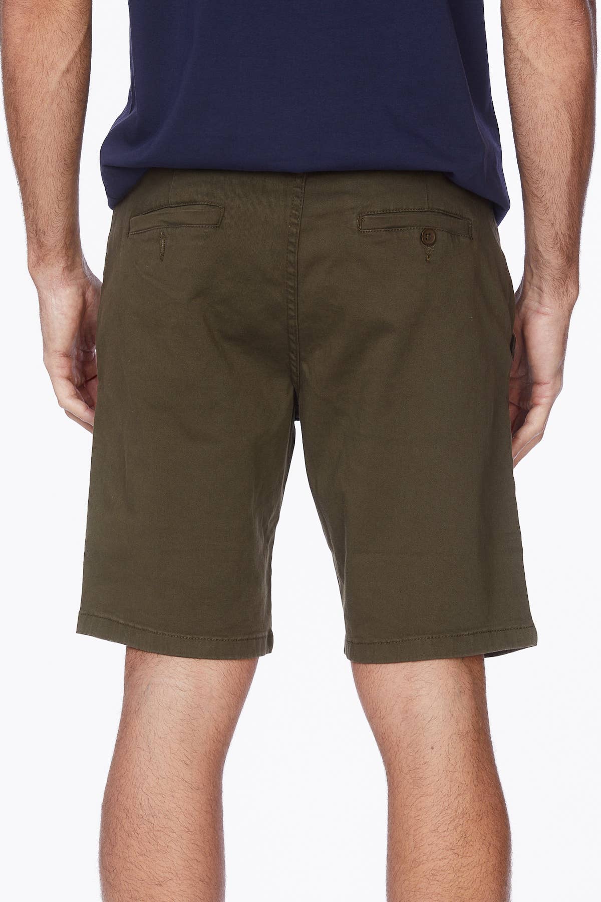 Men's Twill Summer Stretch 4 Pocket Chino Shorts - Olive - Vault Board Shop Hawk's Bay