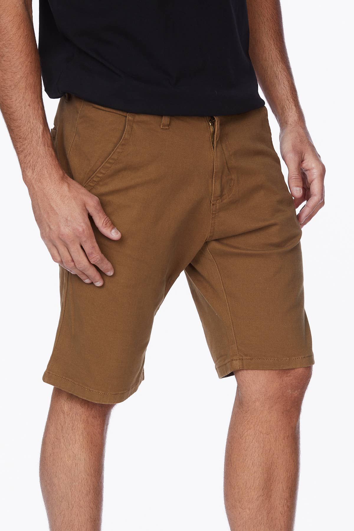 Men's Twill Summer Stretch 4 Pocket Chino Shorts - Tobacco - Vault Board Shop Hawk's Bay