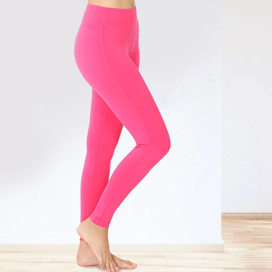 Premium Cotton Shaping Leggings Women's - Fuchsia - Vault Board Shop Vault