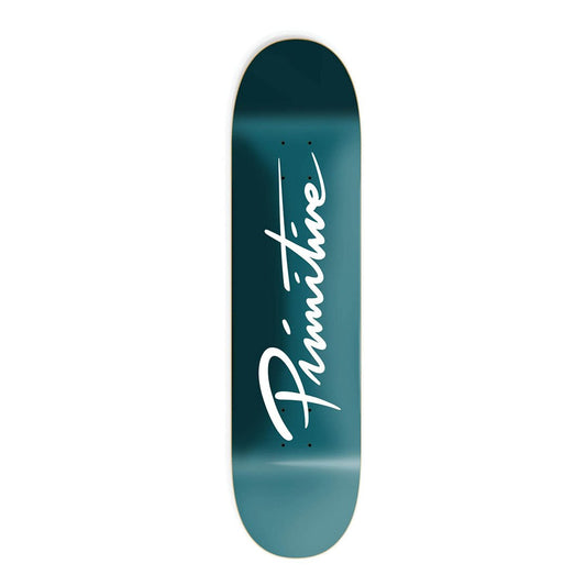 Primitive Nuevo Script Core Deck Teal - 8.0" - Vault Board Shop Primitive