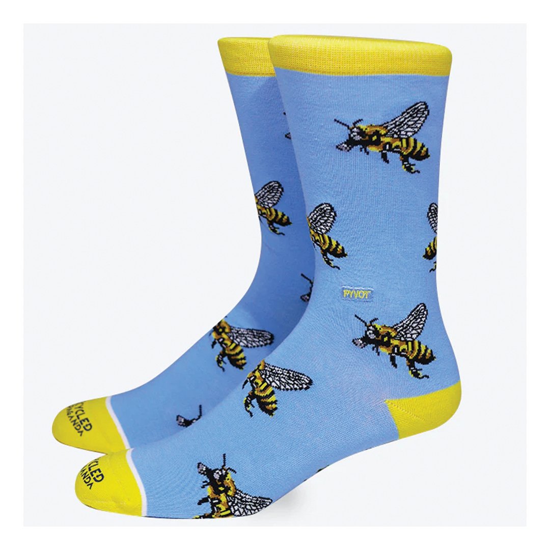 Pyvot Beeware Socks - Blue/ Yellow - Vault Board Shop Pyvot