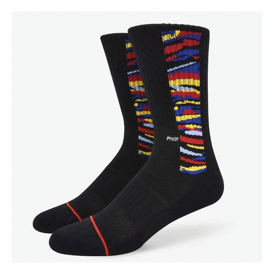 Pyvot Cloak Socks - Black/ Multi - Vault Board Shop Pyvot