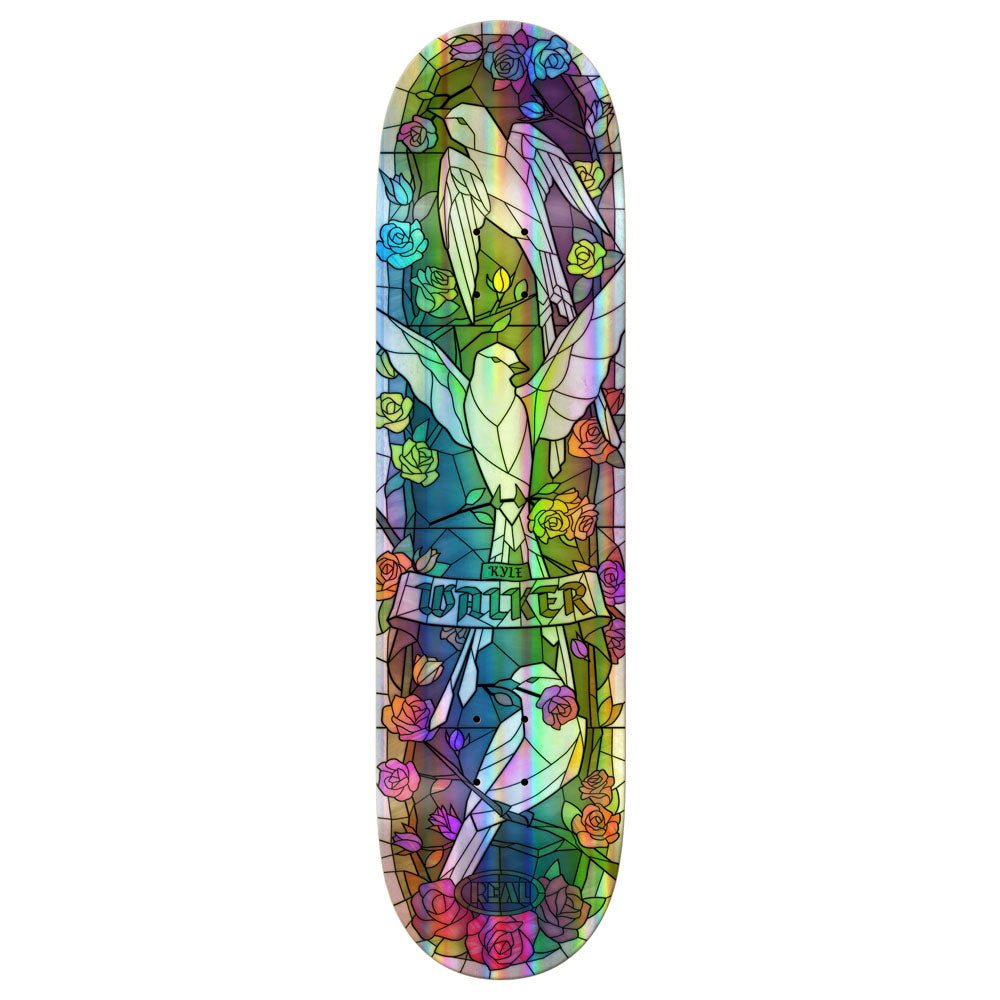 Real Kyle Holo Rainbow Cathedral Deck - 8.38" - Vault Board Shop Real