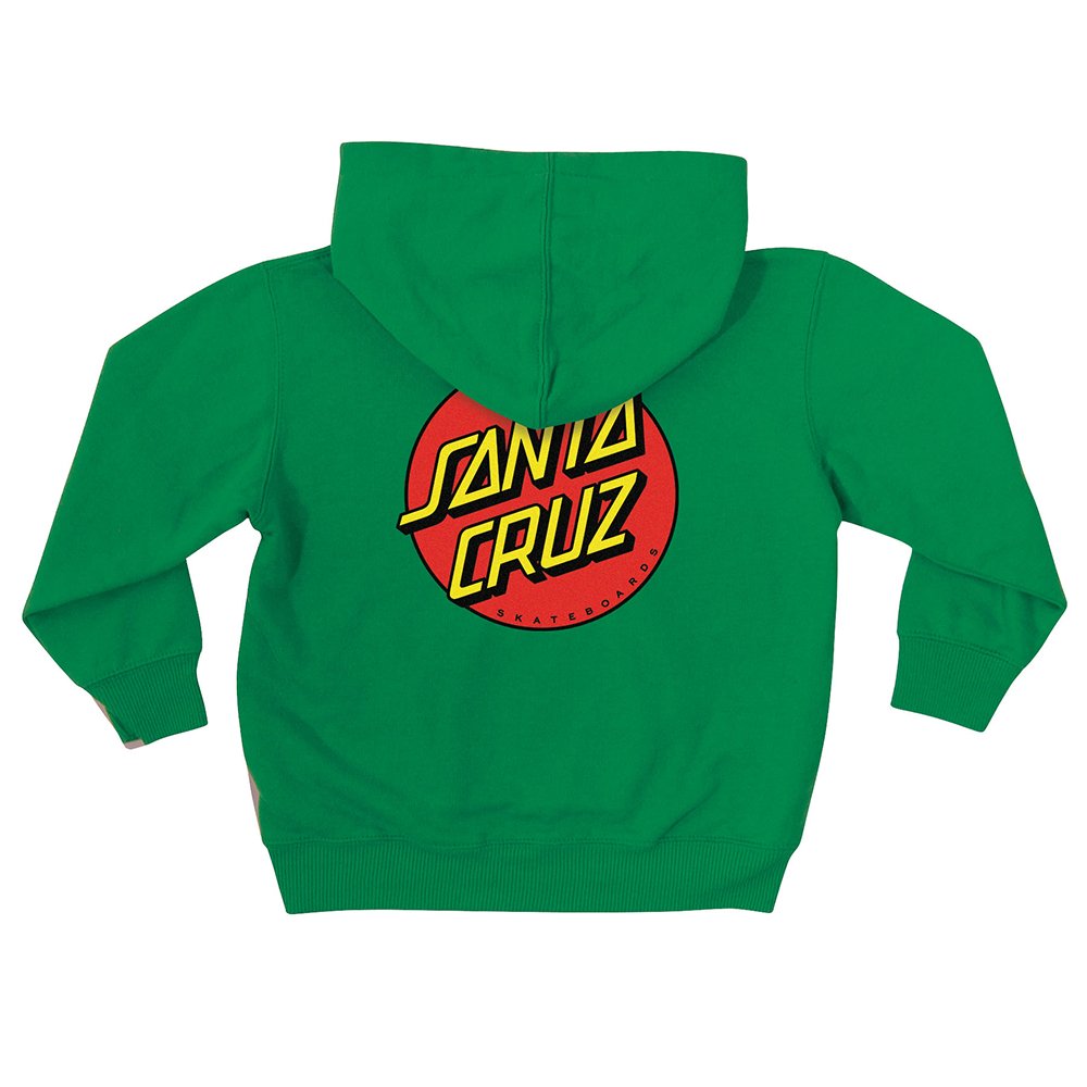 Santa Cruz Classic Dot Midweight Hoodie Kids - Kelly Green - Vault Board Shop Santa Cruz