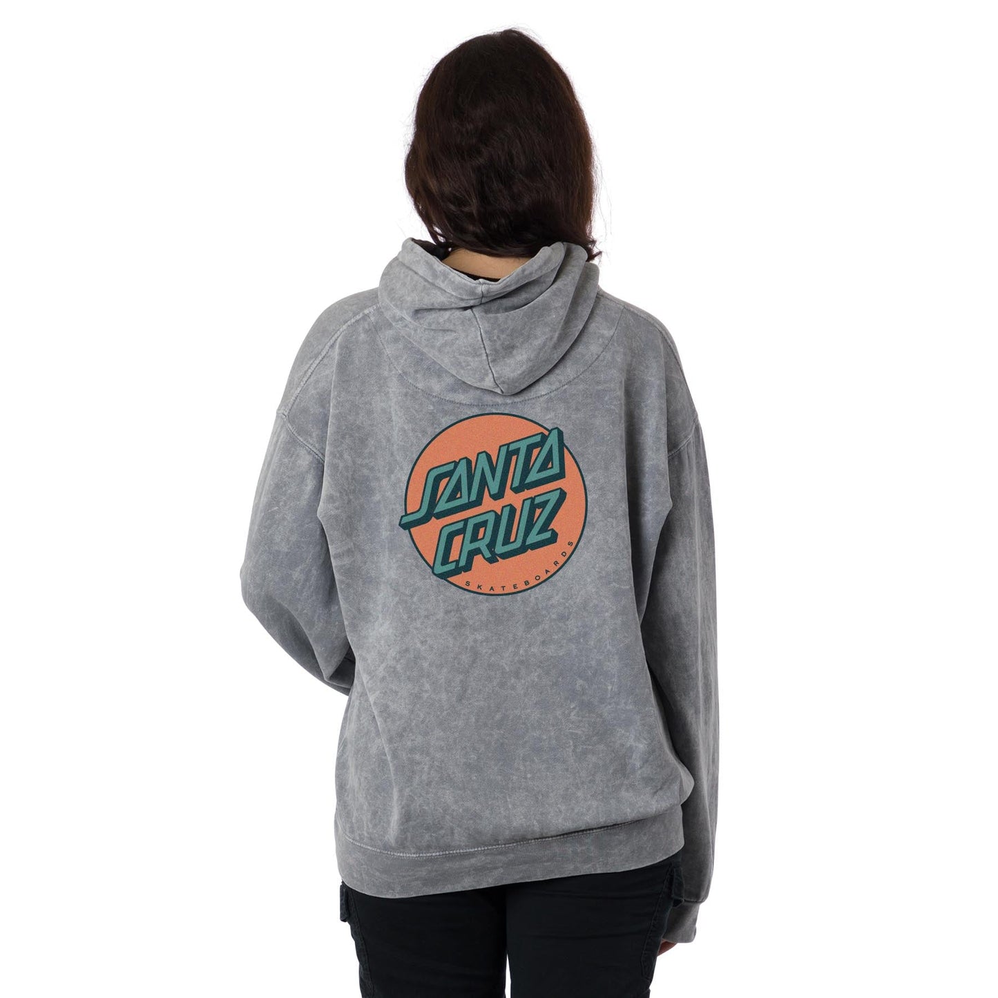 Santa Cruz Mid - Weight Boyfriend Hoodie Women's - Mineral Grey - Vault Board Shop Santa Cruz