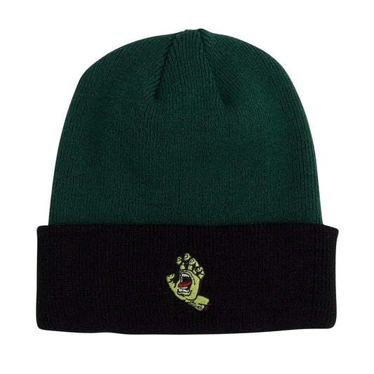 Santa Cruz Screaming Hand Beanie - Black/Forest - Vault Board Shop Santa Cruz